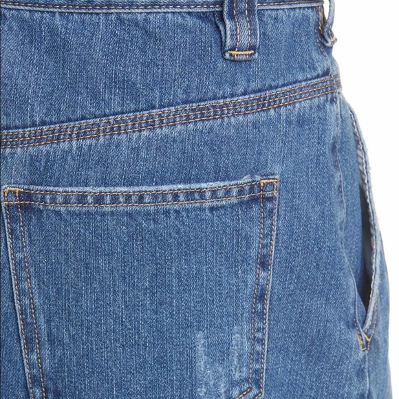 Free People Denim Raw Hem A-Line Mini Skirt NWT - Picture 4 of 9